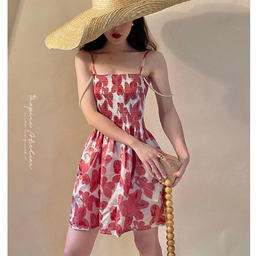 Red Floral Atelier Dress